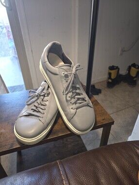Birkenstock Men's Grey Leather Casual Sneakers
